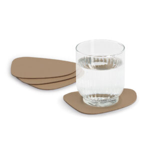 Glasuntersetzer-Set "2 tone", 4-tlg., Kunstleder,