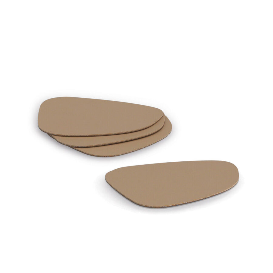 Glasuntersetzer-Set "2 tone", 4-tlg., Kunstleder,