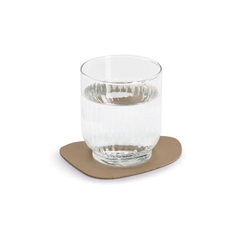 Glasuntersetzer-Set "2 tone", 4-tlg., Kunstleder,