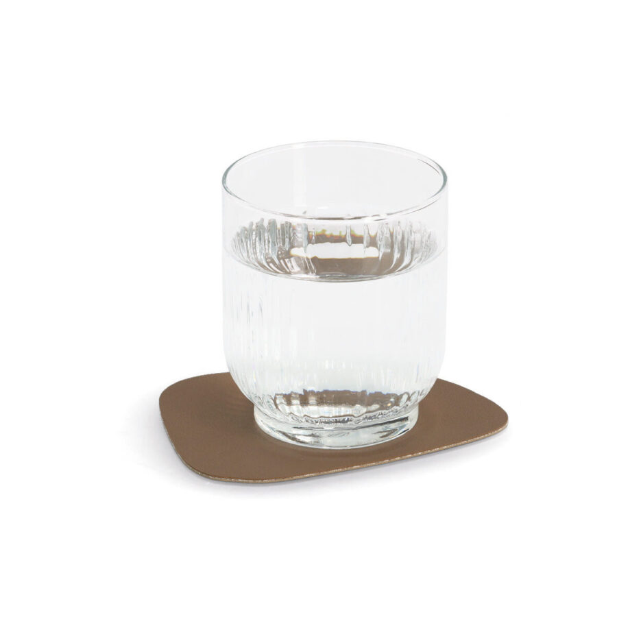 Glasuntersetzer-Set "2 tone", 4-tlg., Kunstleder,