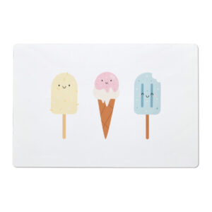 Platzset "Ice cream", Kunststoff, weiß