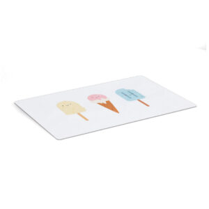 Platzset "Ice cream", Kunststoff, weiß