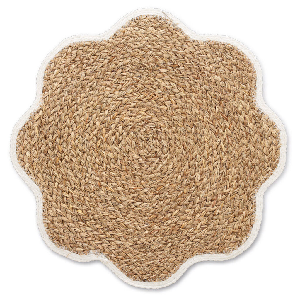 Platzset, Grasgeflecht, weiß