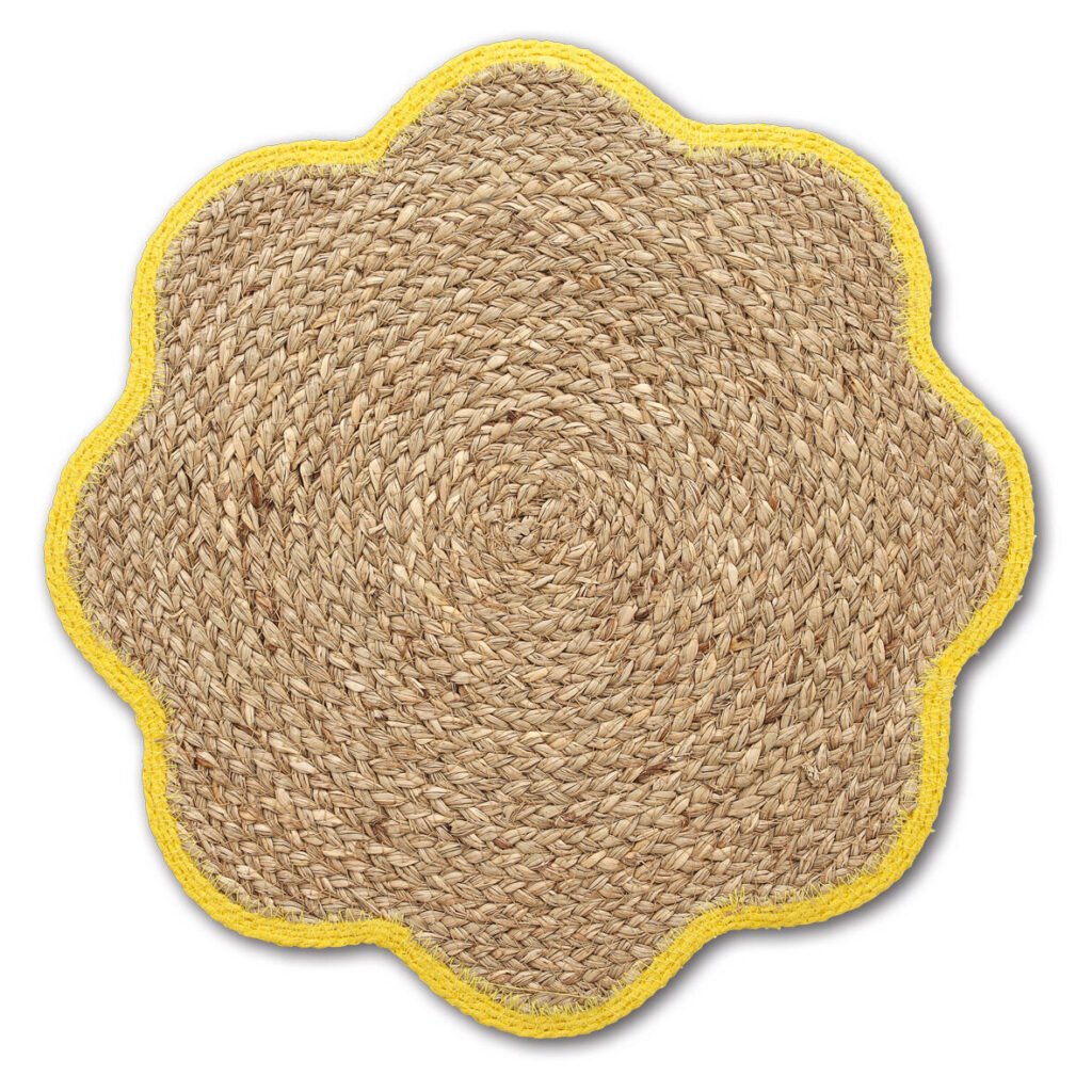 Platzset, Grasgeflecht, gelb