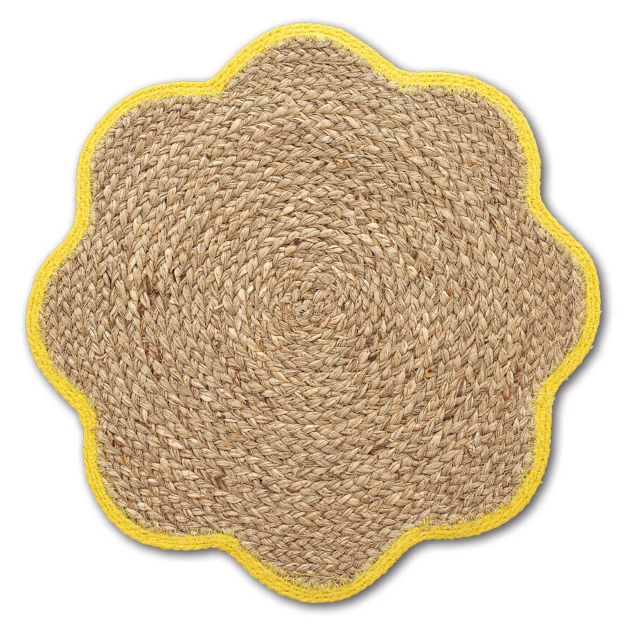 Platzset, Grasgeflecht, gelb