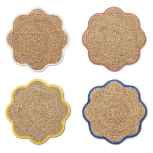 Platzset, Grasgeflecht, gelb