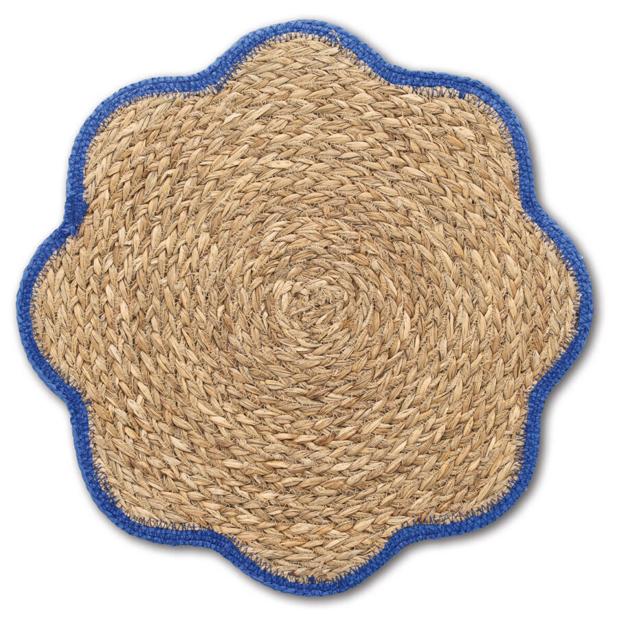 Platzset, Grasgeflecht, blau