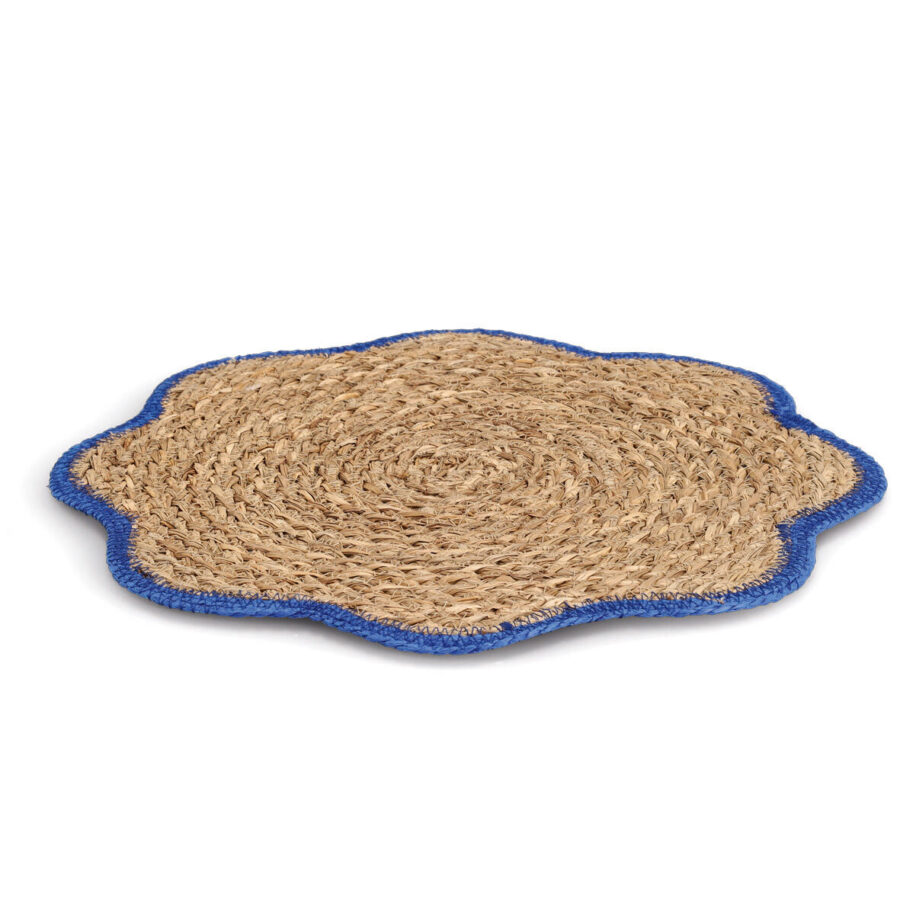 Platzset, Grasgeflecht, blau