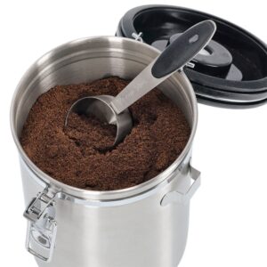 Kaffeedose m. Löffel, 1700ml, Edelstahl/Kunststoff