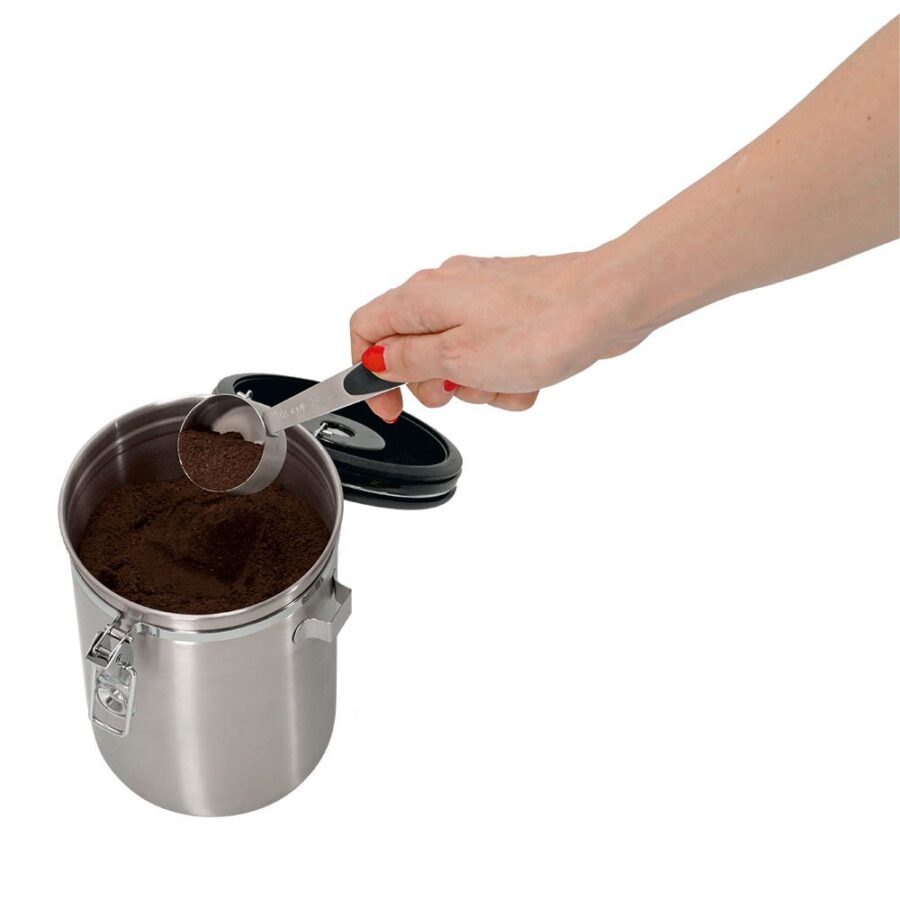 Kaffeedose m. Löffel, 1700ml, Edelstahl/Kunststoff