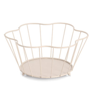 Obstkorb, Metall, beige