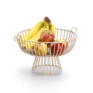 Obstkorb, Metall, beige