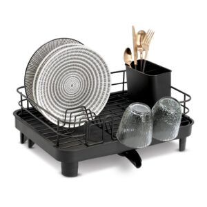 Geschirrabtropfständer, Kunststoff/Metall, schwarz