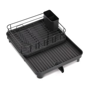 Geschirrabtropfständer, Kunststoff/Metall, schwarz