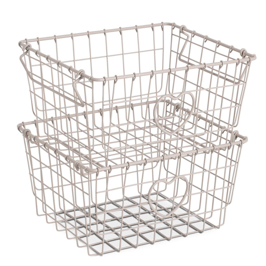 Aufbewahrungskorb "Heart", stapelbar, Metall,