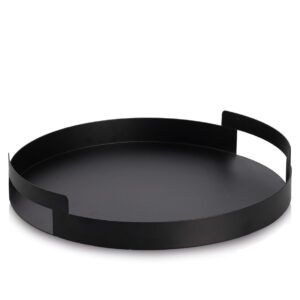 Serviertablett, Metall, schwarz