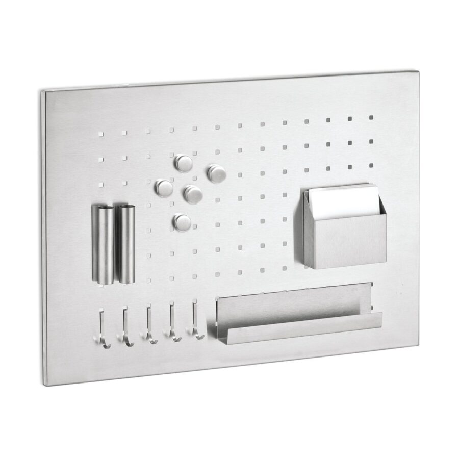 Memoboard m. Utensilien, Edelstahl