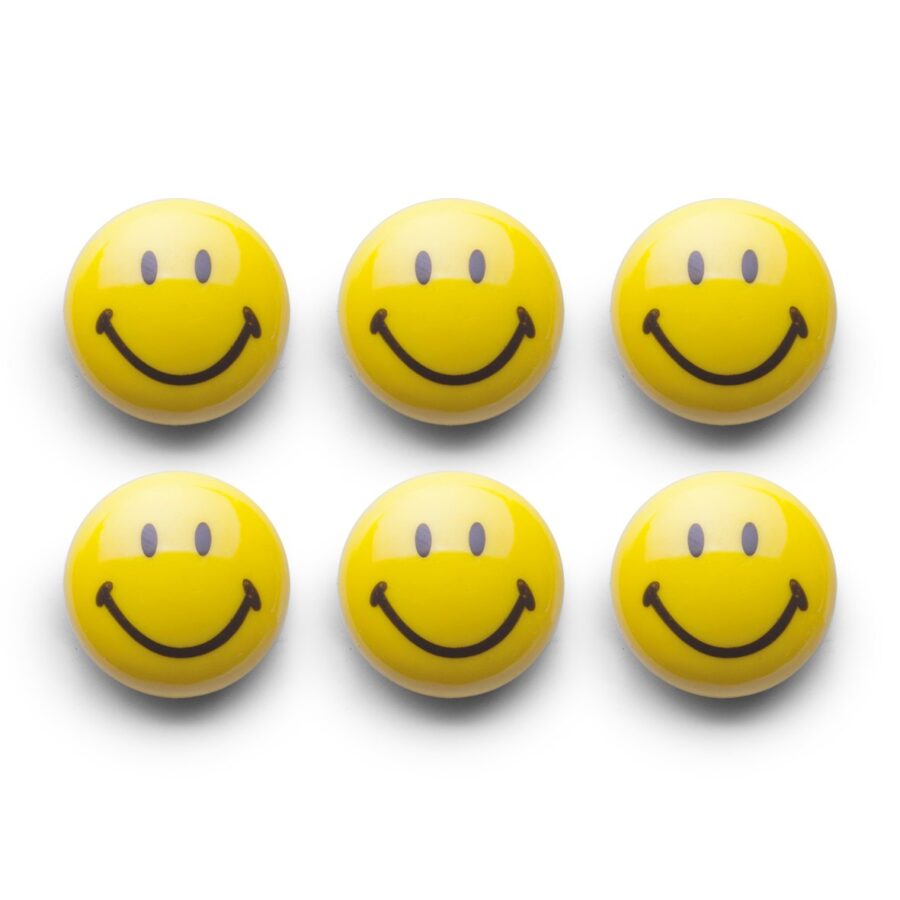 Magnet-Set "Smiley", 6-tlg., Kunststoff