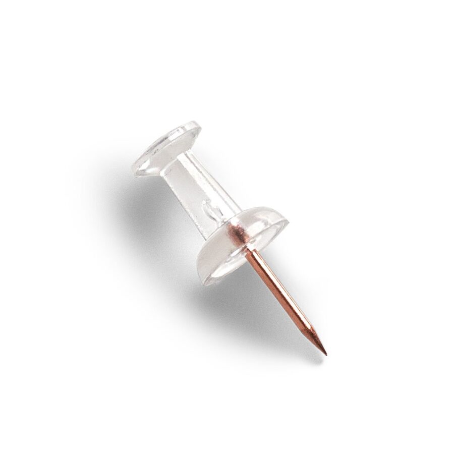 Push-Pins-Set, 25-tlg., transparent/roségold – Ansicht 3