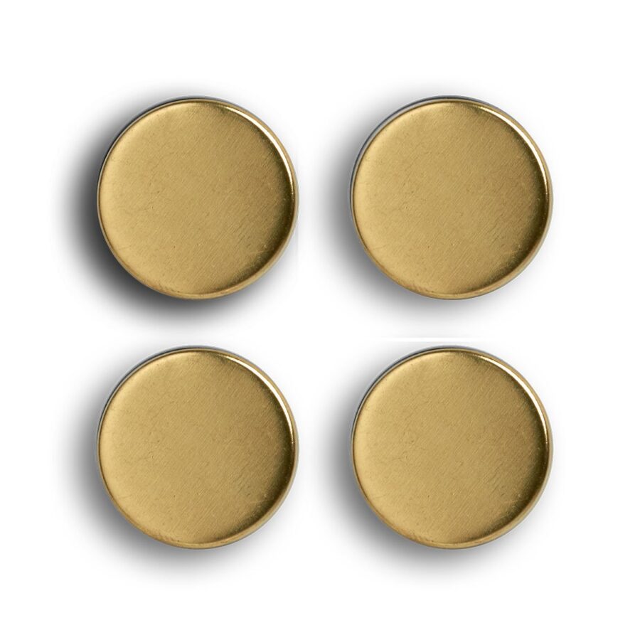 Magnet-Set, 4-tlg., extra stark, Metall, gold