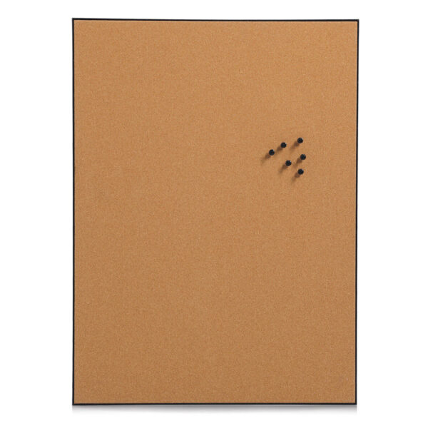 Pinboard, Kork/MDF/Kunststoff, schwarz