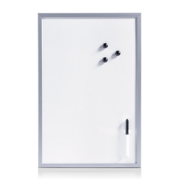 Magnet-/Schreibtafel, Metall/MDF, alugrau