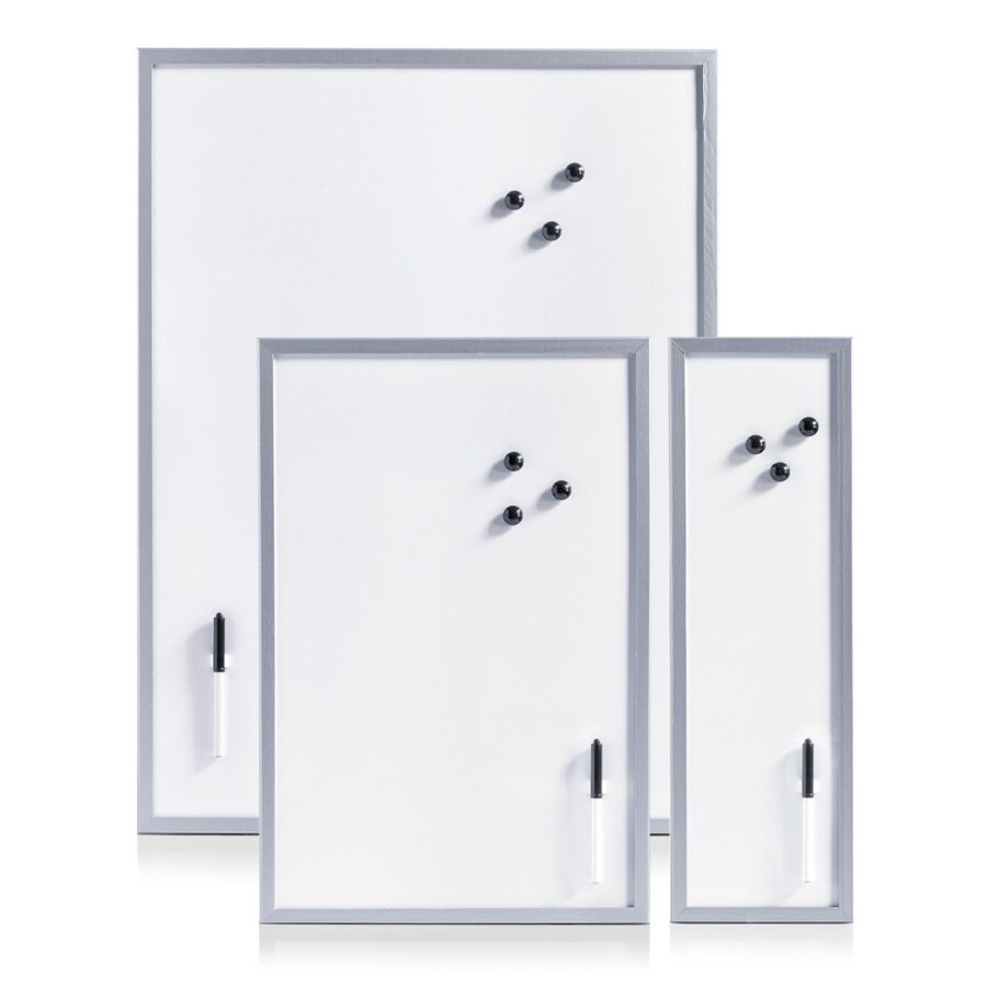 Magnet-/Schreibtafel, Metall/MDF, alugrau – Ansicht 3