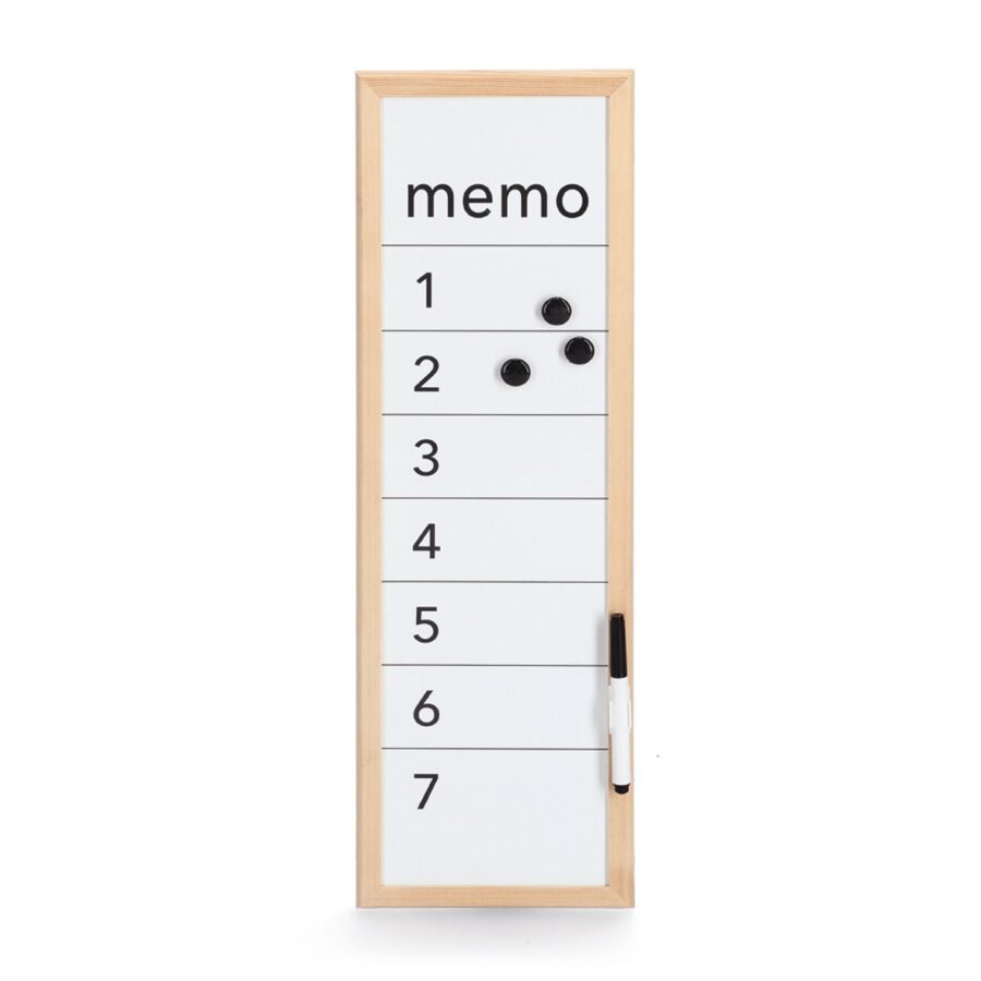 Magnet-/Schreibtafel 'Memo', Metall/Kiefer