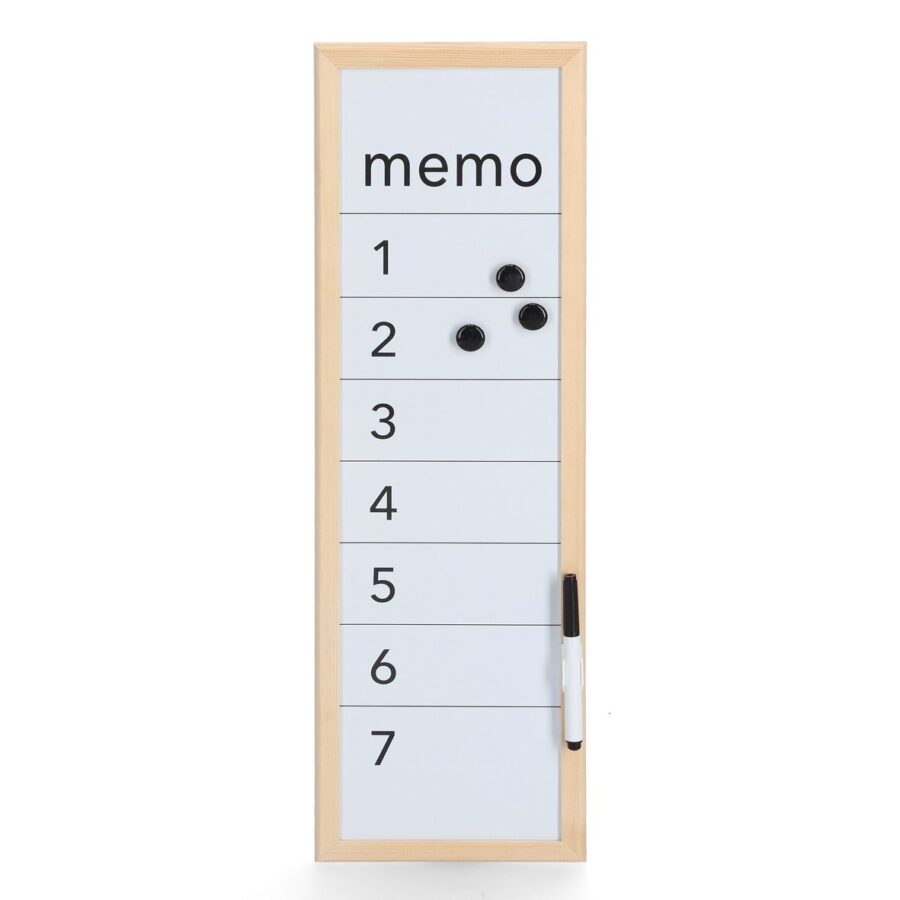 Magnet-/Schreibtafel 'Memo', Metall/Kiefer – Ansicht 2