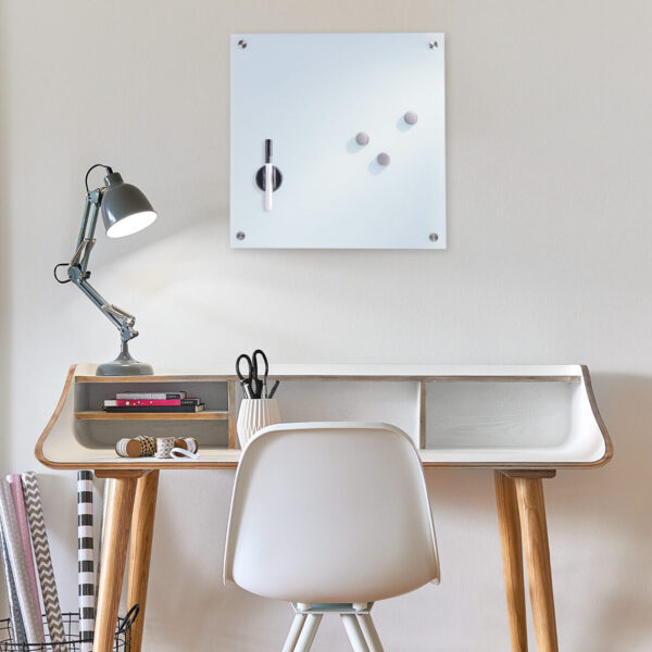 Memoboard, Glas, weiß – Lifestyle 1