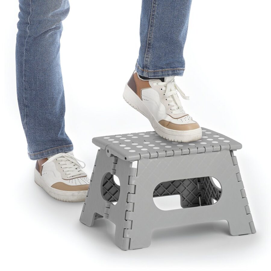 Klapphocker, Kunststoff, grau – Ansicht 3