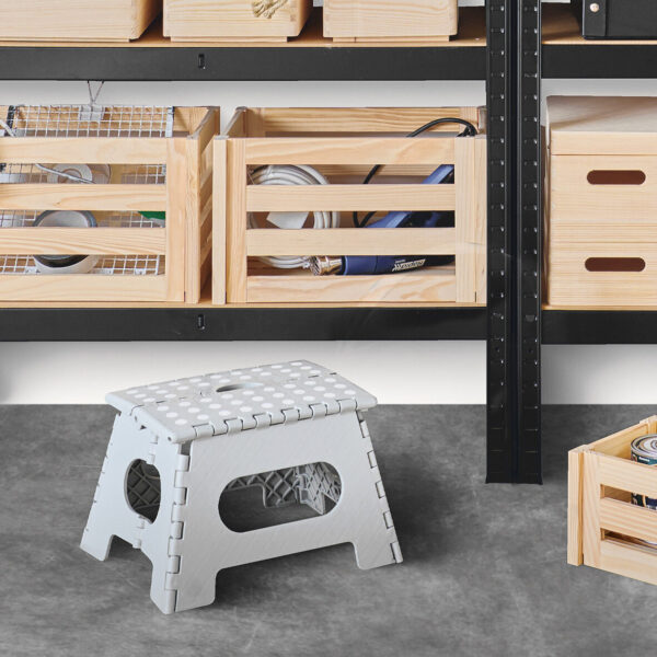 Klapphocker, Kunststoff, grau – Lifestyle 1