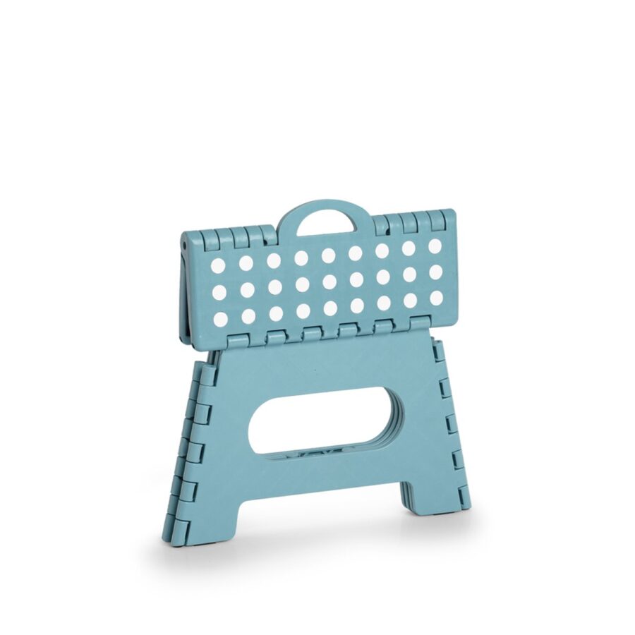 Klapphocker, Kunststoff, eisblau – Ansicht 3