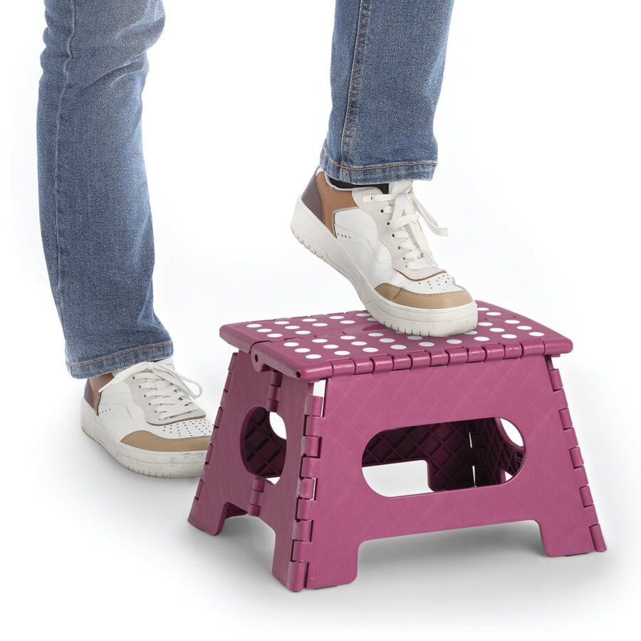 Klapphocker, Kunststoff, beere – Ansicht 4