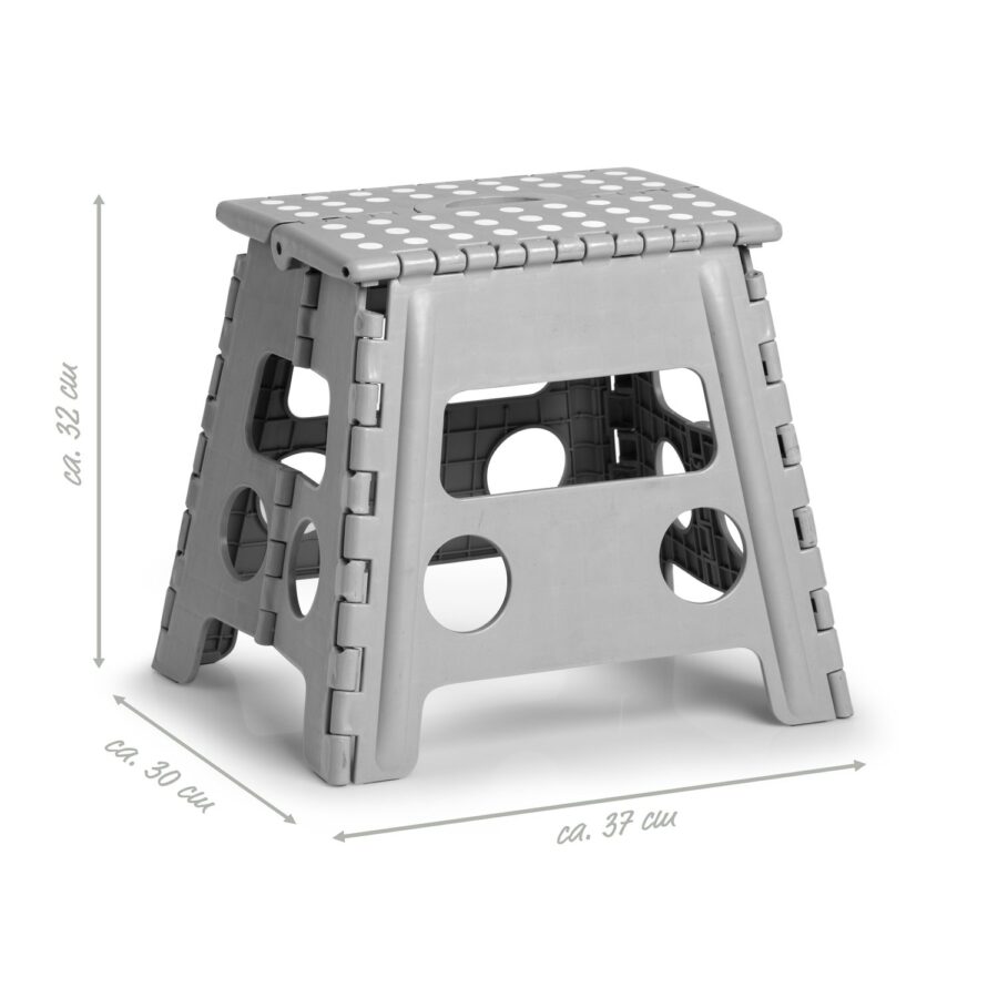 Klapphocker, Kunststoff, grau – Ansicht 2
