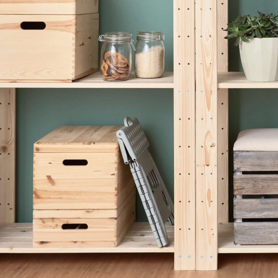 Klapphocker, Kunststoff, grau – Lifestyle 1