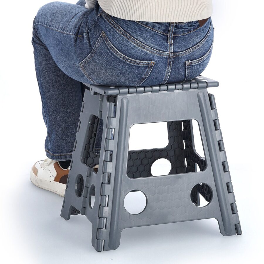 Klapphocker, Kunststoff, anthrazit – Ansicht 3