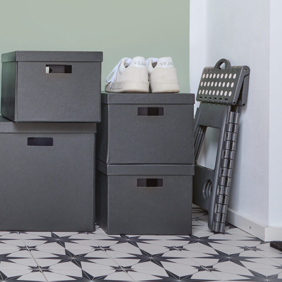 Klapphocker, Kunststoff, anthrazit – Lifestyle 1