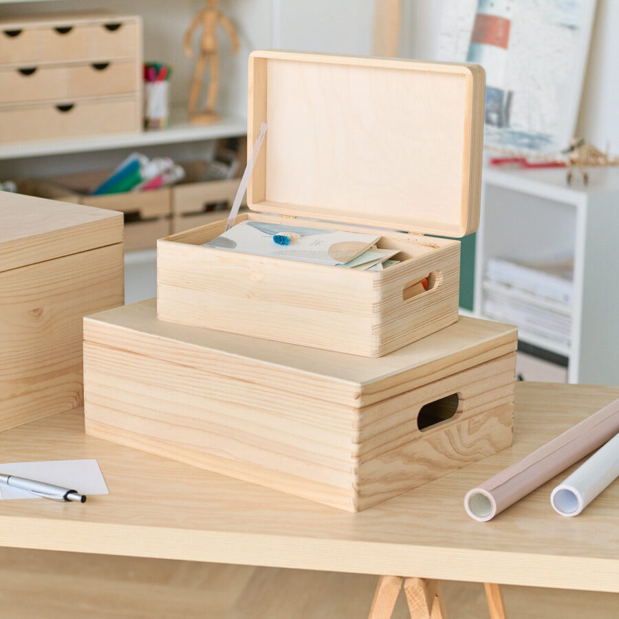 Allzweckkiste m. Deckel, Nadelholz – Lifestyle 1