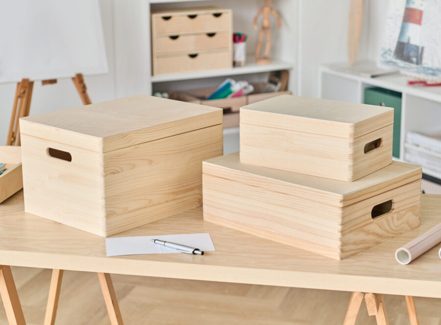 Allzweckkiste m. Deckel, Nadelholz – Lifestyle 1