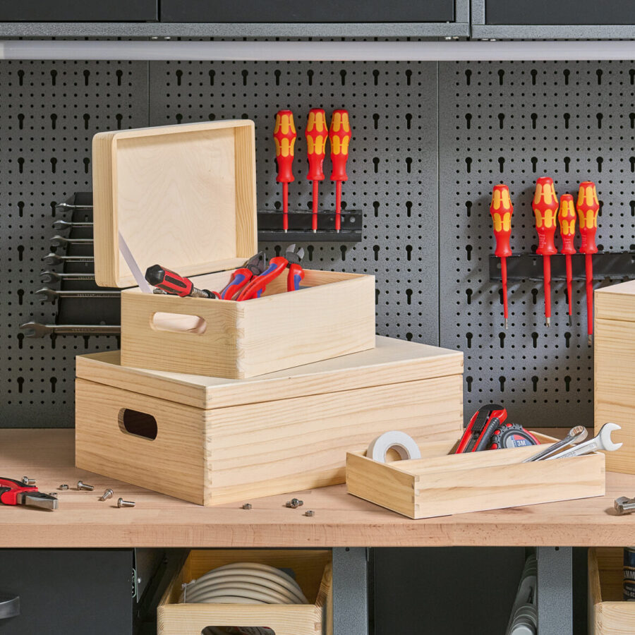 Allzweckkiste m. Deckel, Nadelholz – Lifestyle 2