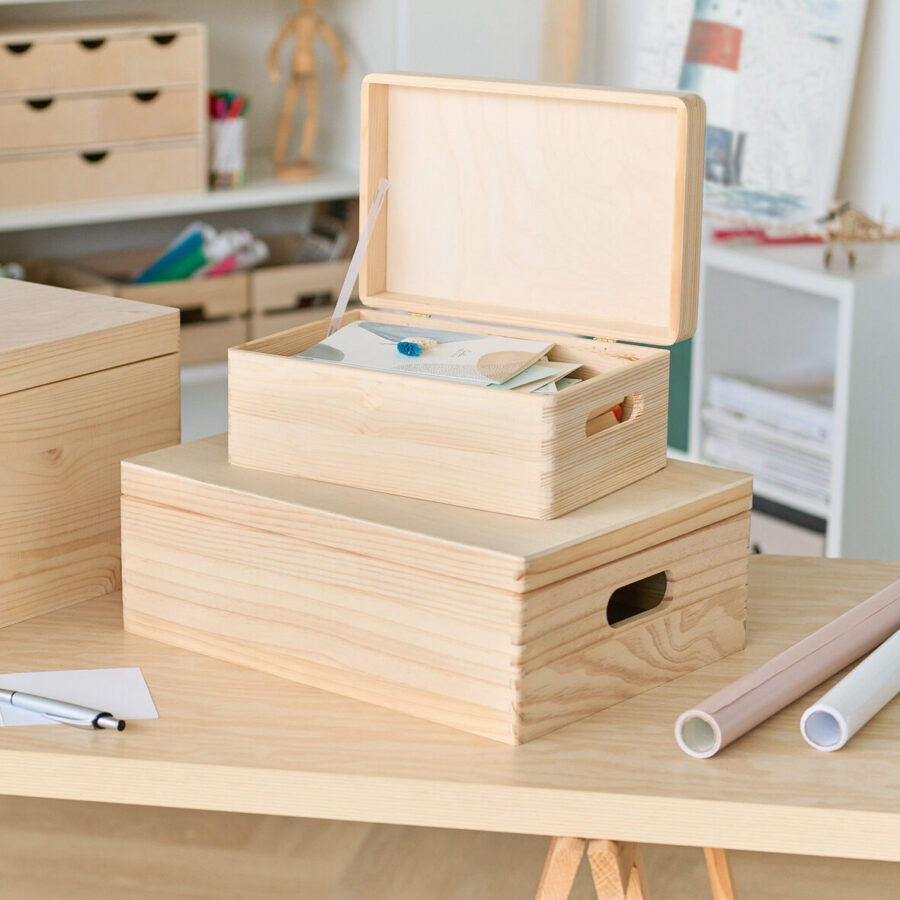 Allzweckkiste m. Deckel, Nadelholz – Lifestyle 1