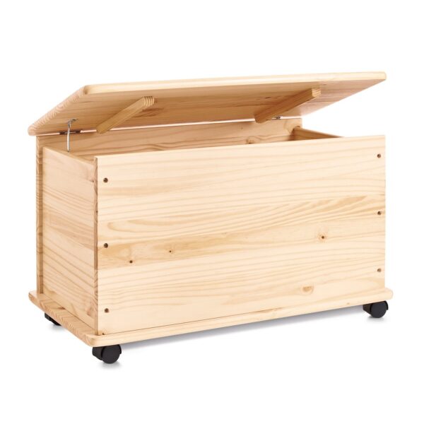 Aufbewahrungstruhe mit Rollen, Kiefer