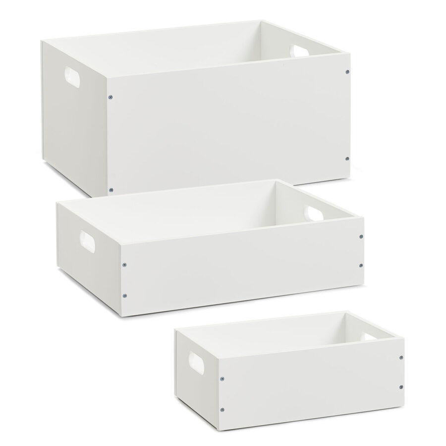 Aufbewahrungskiste, stapelbar, MDF, weiß – Ansicht 4