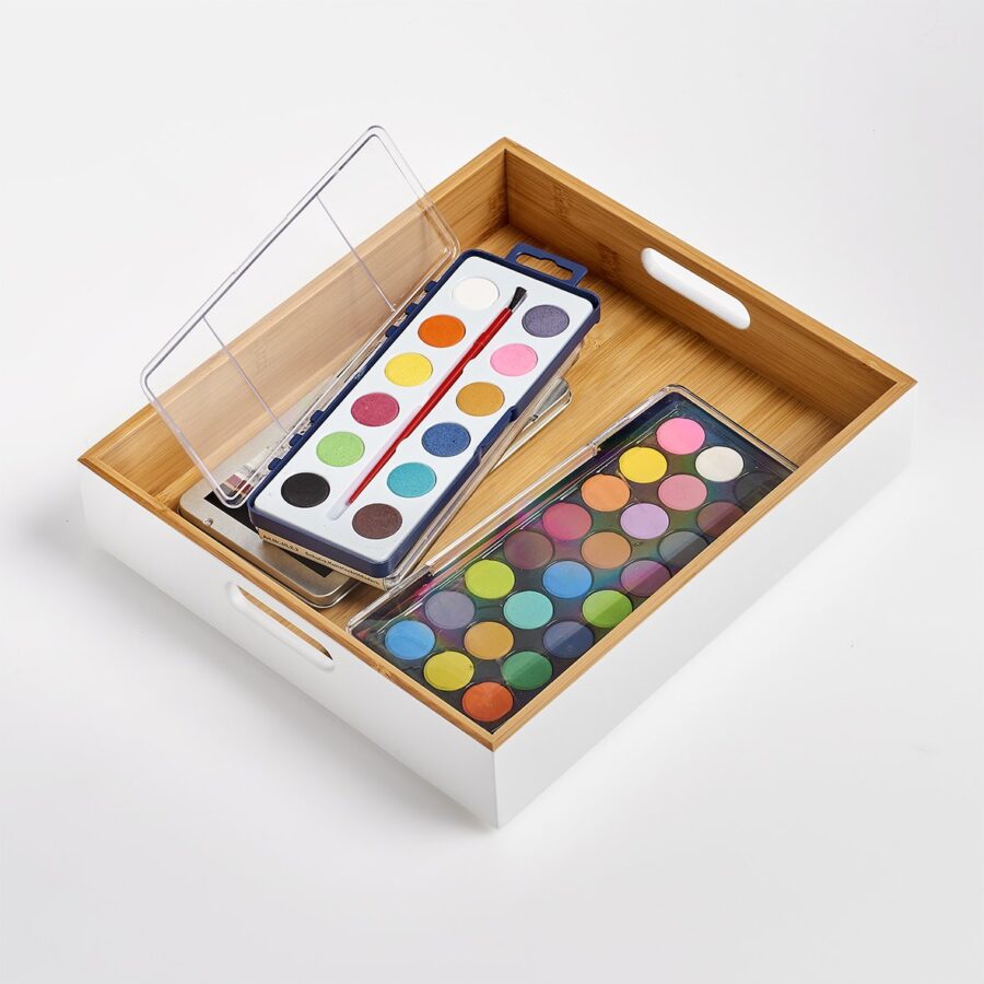 Aufbewahrungskiste, Bambus, weiß – Ansicht 3