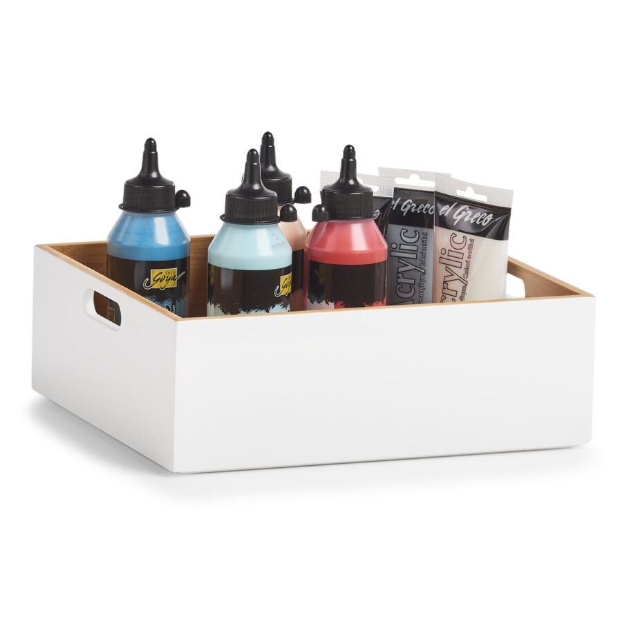 Aufbewahrungskiste, Bambus, weiß – Ansicht 4