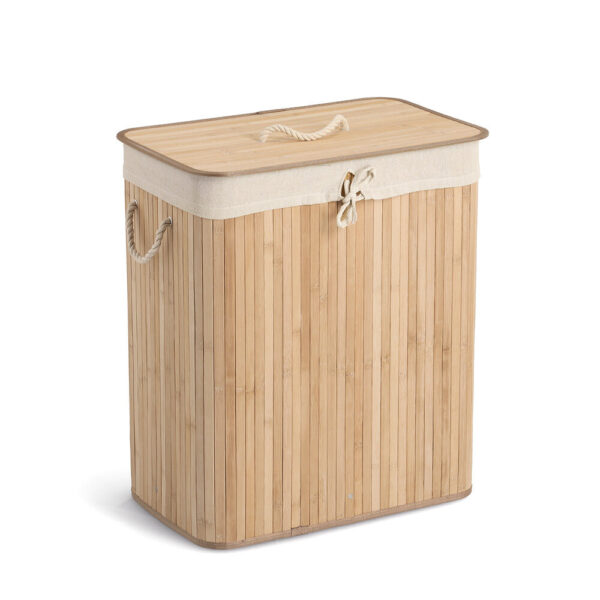 Wäschesammler, 2-fach, Bambus