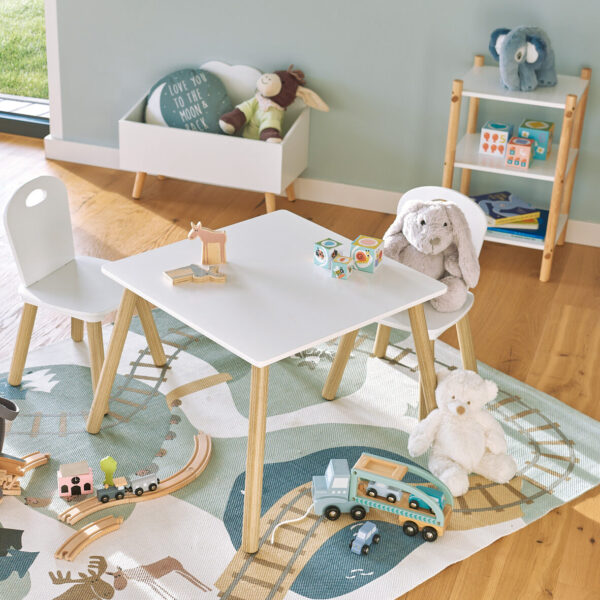 Kinder-Aufbewahrungstruhe 'Wolke', MDF/Kiefer,weiß – Lifestyle 1