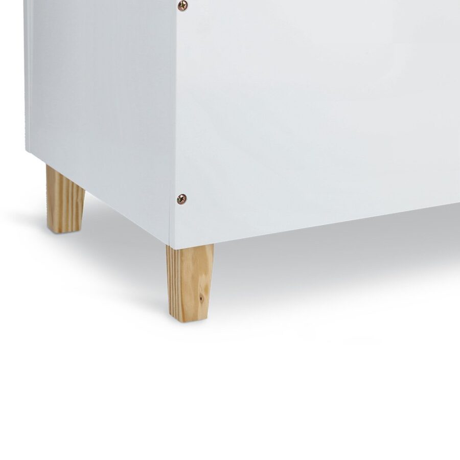 Kinder-Truhe "Wolke" m. Deckel, MDF/Kiefer, weiß – Ansicht 2