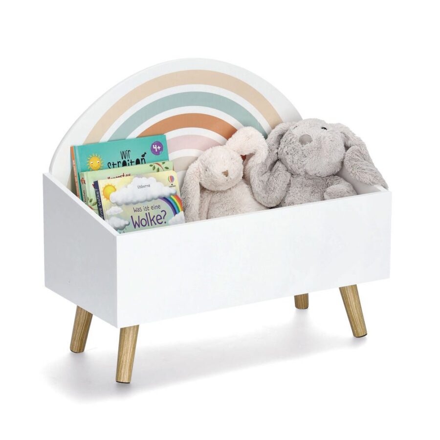 Kinder-Aufbewahrungstruhe "Rainbow", MDF/Kiefer – Ansicht 3